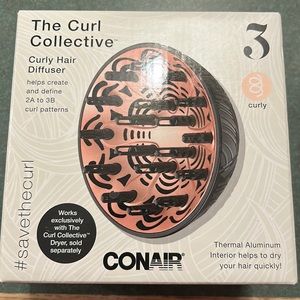 Conair hair attachment exclusively works with conair hair dryer.